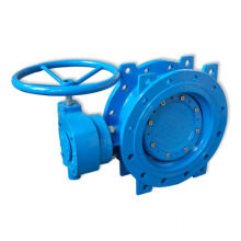 Double Eccentric and Flange Butterfly Valve with Gearbox